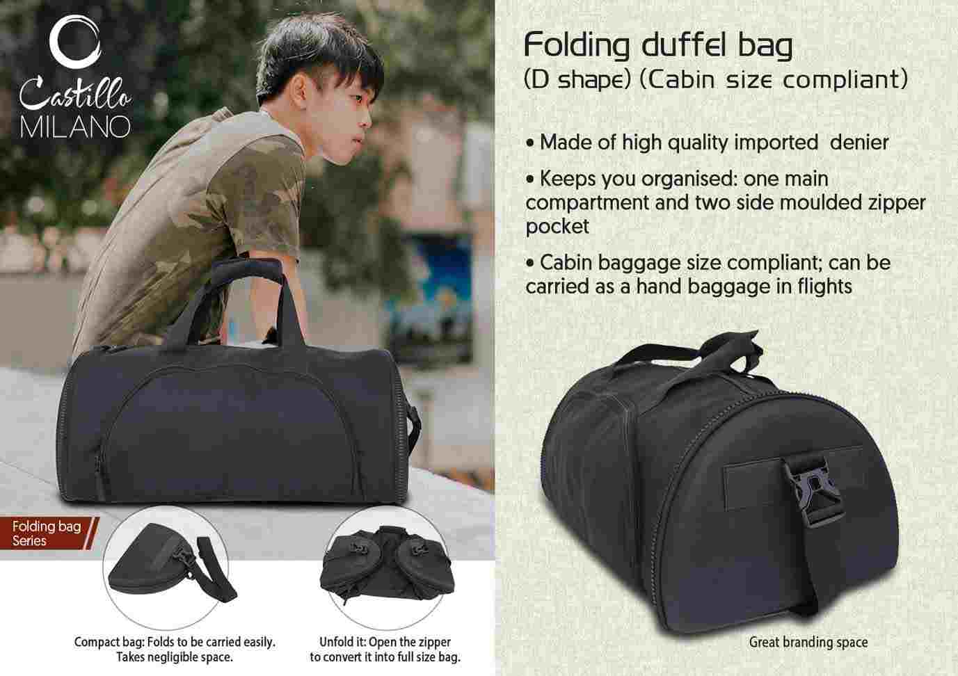 Castle Milano Foldable Folding Duffle Bag, for Travel